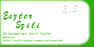 eszter szili business card